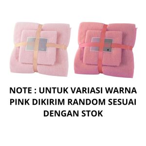 KUKE HANDUK MANDI SET 2IN1 / TOWEL COTTON BAHAN LEMBUT / HANDUK BADAN DAN WAJAH