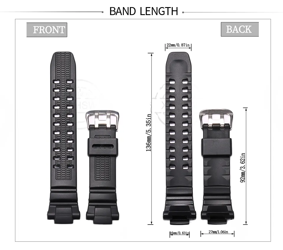 Silicone Rubber Strap Suitable for Casio G-Shock GW-3000B/3500B