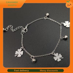 ❣️❣️❣️ Anklet Four-leaf Clover Three-bell Anklet Fast Selling Best-selling Foot Accessories