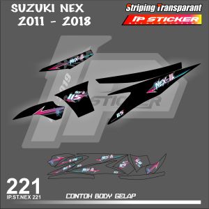 NEX (COD) STIKER STRIPING MOTOR SUZUKI 2008 - 2011 HOLOGRAM DAN TRANSPARAN