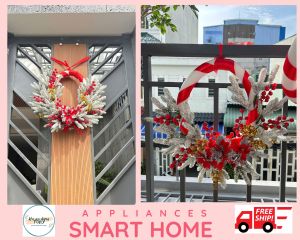 Vòng nguyệt quế nhánh thông noel phụ kiện rời