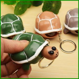 AngelCity Fashion Store Tortoise Keychain Head Popping Squishy Squeeze Toy for Stress Reduction for Men