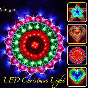 New Christmas LED Light Star/ Flower/ Love Colorful Design Christmas Tree Decor Wreath Lantern