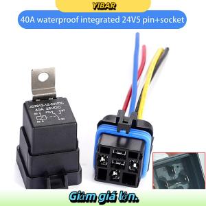 YIBAR 1 bộ xe tiếp sức với ổ cắm DC 12 24V 40A 4 5pin amp không thấm nước tiếp sức khai thác đóng hộp dây đồng 5-Pin spdt cho thuyền tự động Fan