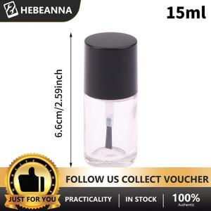 hebeanna 5 10 15 ML Empty Nail Polish Bottle Cosmetic Containers Nail Glass Bottles With Brush Transparent Glass With A Lid Brush
