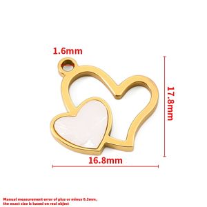 Polished Stainless Steel Black Love Pendant diy Jewelry Accessories Gold Star Moon Charms Swan Pendant