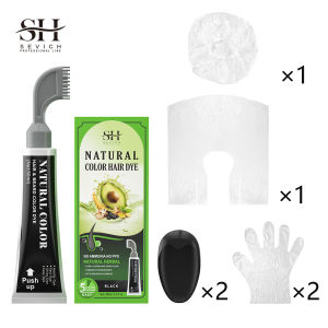 Sevich màu sắc tự nhiên thuốc nhuộm tóc dầu gội 80ml bơ gừng chiết xuất dầu gội tóc trắng bán vĩnh viễn khỏe mạnh đen tóc/râu nhuộm tóc gốc nhuộm