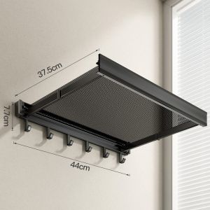 Spring Home ราวตากผ้าติดหน้าต่าง ที่ตากผ้าติดผนัง ไม่เป็นสนิม ยืดหดได้ง่าย ราวแขวนผ้าเช็ดตัวแบบพับได้ แขวนขอบระเบียงและหน้าต่าง