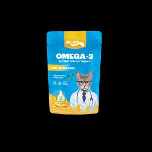 MR.VET Cat Food Pouch 70g Enriched with L-Lysine Vitamin Omega-3 Salmon Tuna Digestion Hesrt For Cats All Age