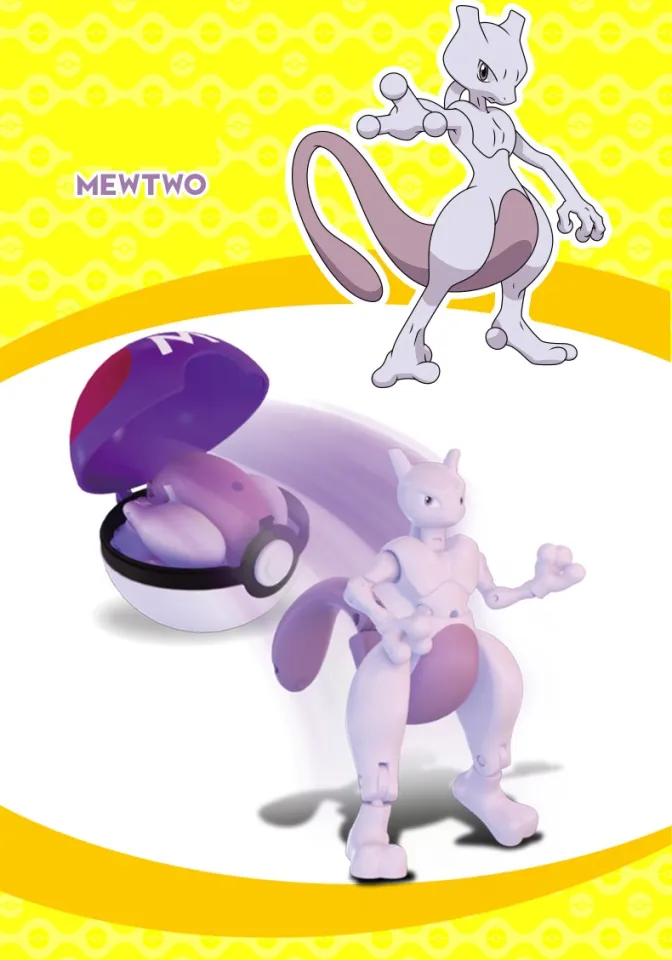 Pcs Pokemon Toy Pocket Monster Mewtwo Action Figure Poke Ball
