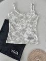 Atipashop - FELLING TOP เสื้อสายเดี่ยว มัดย้อม ปักโลโก้ Atipa. 