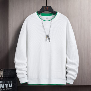 Sweater Polos Pria Lengan Panjang Distro Motif Print Basic Sweater Crewneck hoodie fleece sweatshirt YL23