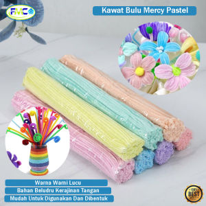 Kawat Bulu Mercy Bahan Beludru Kerajinan Tangan DIY Warna Warni Serbaguna Harga Per 1ikat Kawat Bulu Kerajinan Hiasan Lucu Murah Multifungsi