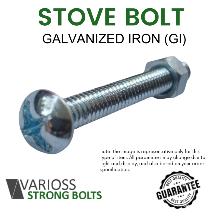 Round Head Stove Bolt / GI Machine Bolt / Galvanized Iron ( Gi ) from ...