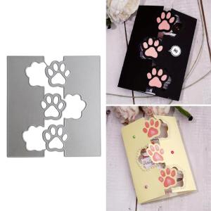 Bàn chân in kim loại cắt chết thép carbon cắt chết khuôn dập nổi cho lời chào scrapbooking trang trí