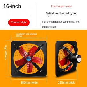 Toilet Fan Kitchen Exhaust Fan Window Fan Toilet Ventilation Fan Household Window Ventilator Oil e Exhaust Strong Safety Mute Ventilation Fan Exhaust Exhaust fan Exhaust Fan