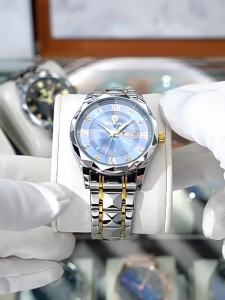 Binbang Mens Watch Waterproof Luminous Diamond-Shaped Glass Dual Calendar Fashion Quartz Watch Cross-Border Bestseller Dropshipping
