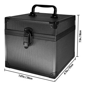 Double Slot Black Aluminum Alloy Waterproof Carrying Card Slab Case / Portable Top Loaders Case