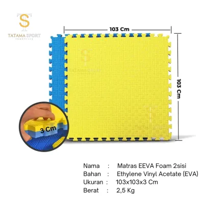 Matras Evamat Tebal 3 Cm - Matras Beladiri TaekwondoKarate Matras Eva Puzzle Beladiri Matras Arena Silat
