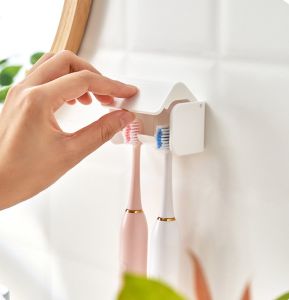 Móc treo bàn chải đánh răng dán tường kệ để bàn chải đánh răng Phong Cách Hiện Đại Tối Giản