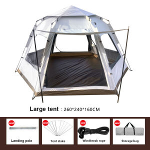 Outdoor Camping Tent Instant Open Setup Automatic Pop Up Foldable Portable Outdoor Beach Hiking for Family 户外野营帐篷