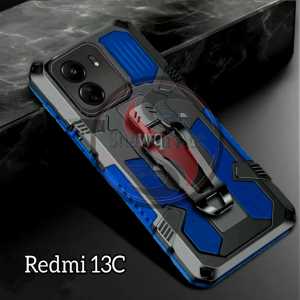 Xiaomi Reedmi 13C Case Armor Belt Clip Kick Standing Cover Hard Case Robot Casing HP