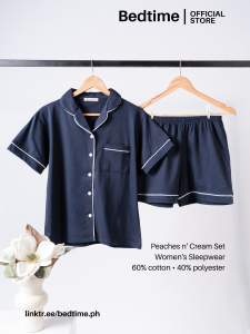 Peaches n Cream - Womens Short Sleeve Button Down Short Set - 2026 Plain Collection 2