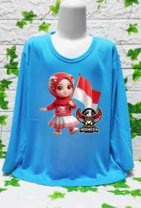 Kaos anak 17 Agustus usia 1-12 tahun lengan panjang