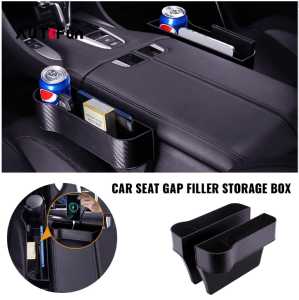Car Seat Gap Filler Organizer Accessories for Automotive Console Storage Box Seat Side Organizer with Cup Holder