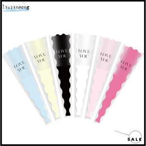 [liujinpeng] 10pcs Single Rose Sleeves Flower Wrapping Bag Bouquet Packaging Bags Clear Cellophane Floral Wrappers For Valentines Day