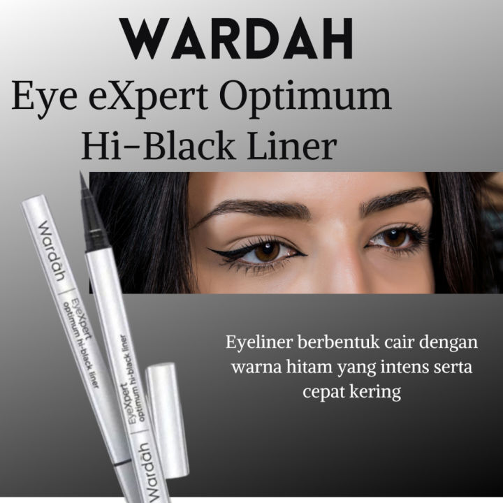 Wardah EyeXpert Optimum Hi Black Liner Eyeliner Spidol Waterproof Dengan Warna Intense