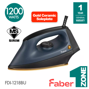 Faber 1200w Classic Dry Iron Seterika - Model: FDI-1218BU