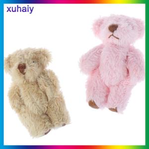 xuhaiy ตุ๊กตาหมีน่ารัก4.5cm Long hair Bear DIY เสื้อผ้าหรืออุปกรณ์แฮนด์เมดมือถือ