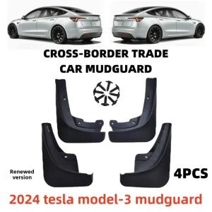For Tesla Model 3 Highland 2024 2025 2026 1set/4pieces Car Mud Flaps Front Rear Wheel Mudguards Splash Guards Fender Accessories
