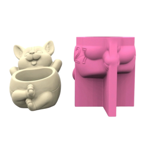 Elegant Dog Garden Pots Mould Silicone Mould Sturdy Crafting Supplies Portable for Patio and Balcony Decoration