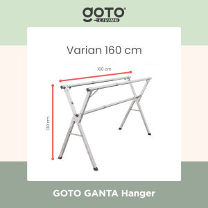 Goto Ganta Tiang Jemuran Hanger Baju Pakaian Handuk Lipat Portable