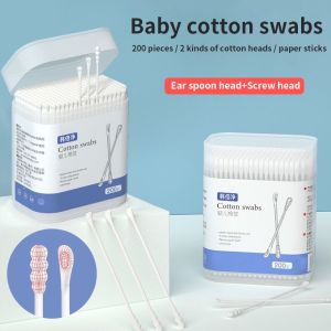 Baby Safety Cotton Swabs Mini Disposable Baby Cotton Buds for Newborn Ear nose Multipurpose Cotton Buds Cleaning Sticks