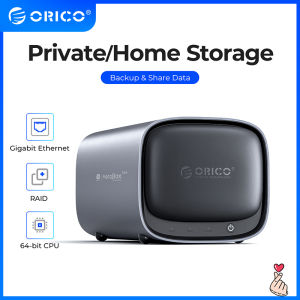 ORICO NAS Server 2 Bay Private Cloud Storage Server for Home/Office Intel Dual Core 2.6GHz Plex Media Server Network Storage