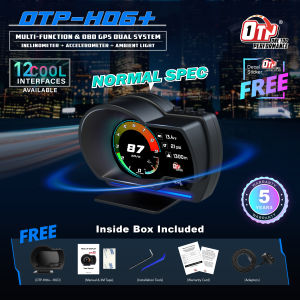 OTP-H06+ A450 P2 OBD2 Meter Gauge Meter P6 OBD Meter Car GPS Alarm Speed Gauge display Hud Water temp RPM Turbo Boost HUD