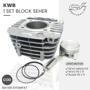 (GROSIR) KOMPLIT BLOK SEHER REVO ABSOLUTE REPO FIT KARBU BLADE 110CC LAMA BARU / PISTON KIT / BLOCK SET SILIDENDER CYLINDER / HED HEAD RING PISTON REVO LAMA OLD KWB / KALIPER CALIPER / BOS BOSH BUSH / STANG BLOK MESIN REVO ABS NEW
