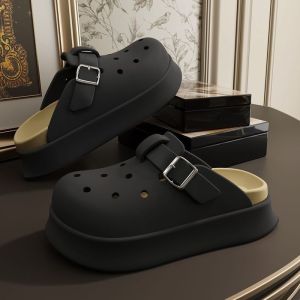 [Free Shipping] Cute Clogs Shirley Rose Clogs WomenS Summer 2025 New Style Breathable Non-Slip Thick-Soled And Suitable For Outdoor Wear