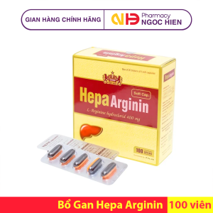 Viên Uống Hepo-Vita / Hepa-Argini Giúp giải độc gan hỗ trợ tăng cường sức khỏe cải thiện chức năng gan (60 viên)