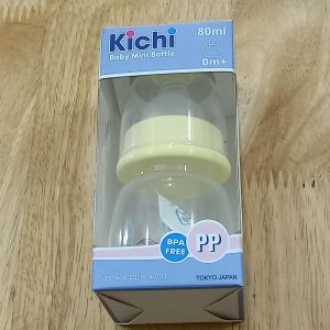 Bình sữa cho bé bình sữa cổ hẹp PP 80ml Kichi núm vú siêu mềm chống sặc chống đầy hơi không BPA