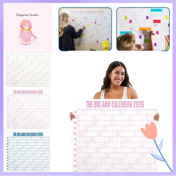 ELEGANCE STUDIO Tem nhãn lịch trình Bảng kế hoạch lịch 2026 Mục tiêu ...