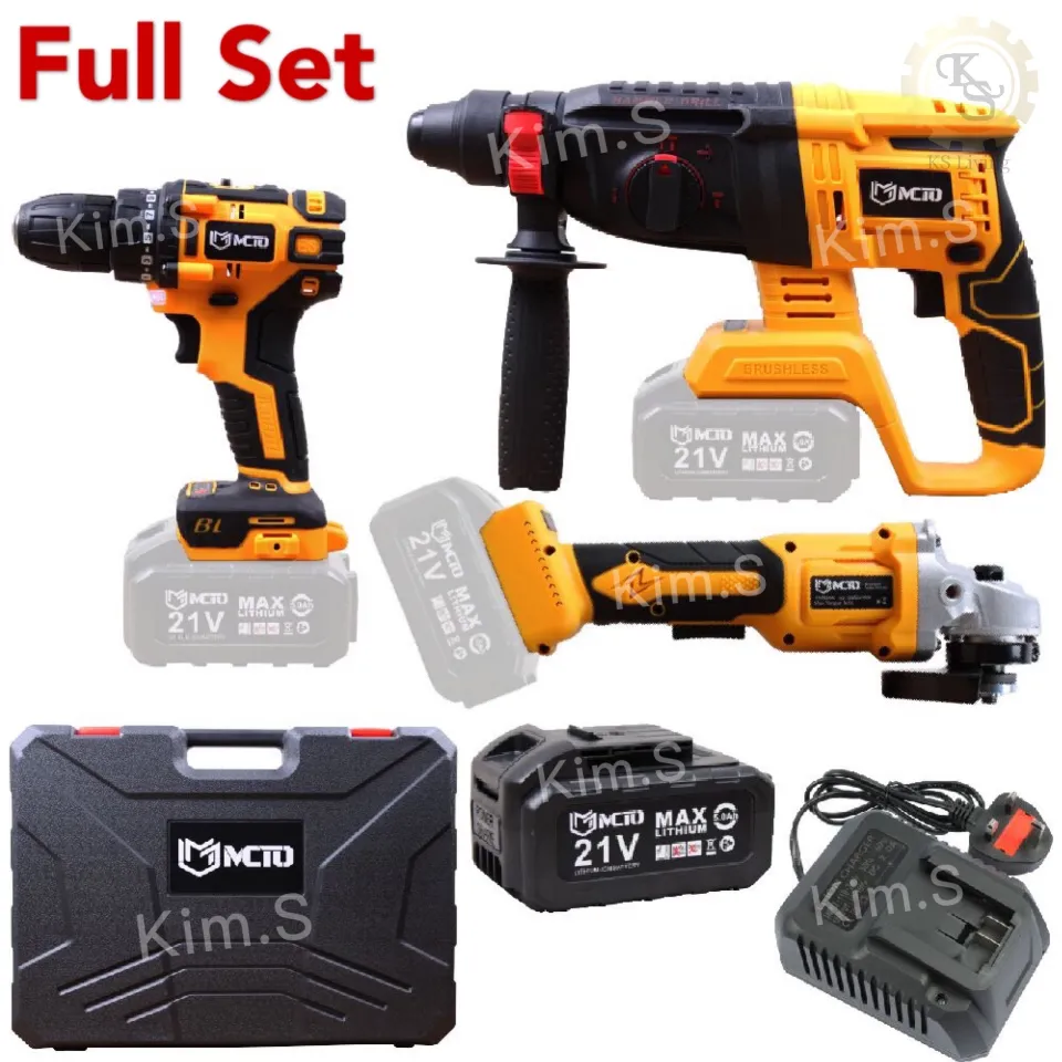 Kim.S MCTO 21V 3 In 1 Super Gila Set Brushless Moto Rotary Hammer