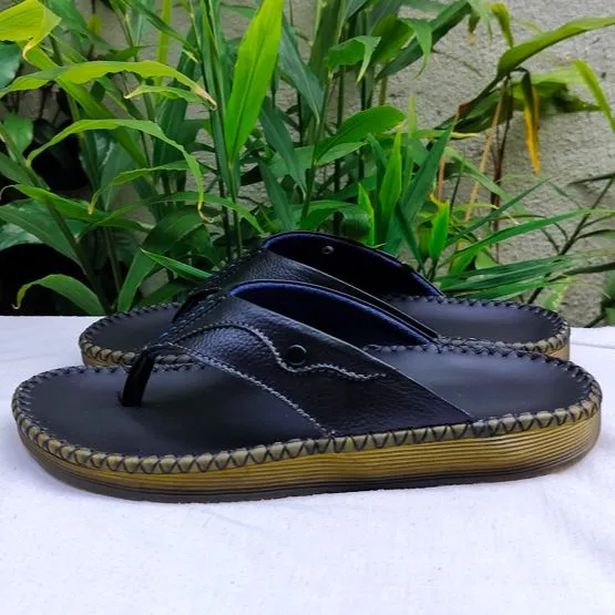 High-end Cow Leather TK04 Turn Clamp,Mens Toe Clamp Mens Slippers