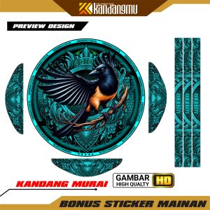 [COD] Jual sticker kandang universal sangkar kenari dan murai Harga Terbaik & Termurah terupdate motif logo bola ikan koisayap srigala naga singa kartun 3d