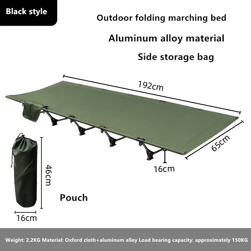 Outdoor Foldable Camping Cot Bed Ultralight Single Size 190 x 70cm x 18cm Aluminum Lightweight Waterproof Durable with Storage Bag Two way Adjustable Lazada PH