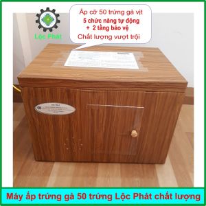 Máy ấp trứng mini ấp 50 trứng gà vịt ngan đảo tự động Lộc Phát chất lượng MGLP50
