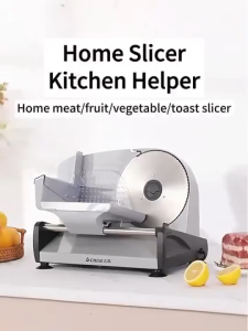 Portable Electric Food Slicer Meat Slicer Automatic Adjustable 1-15MM Thickness Small Kitchen Appliance for Home Meat Bread Vegetable Cutting